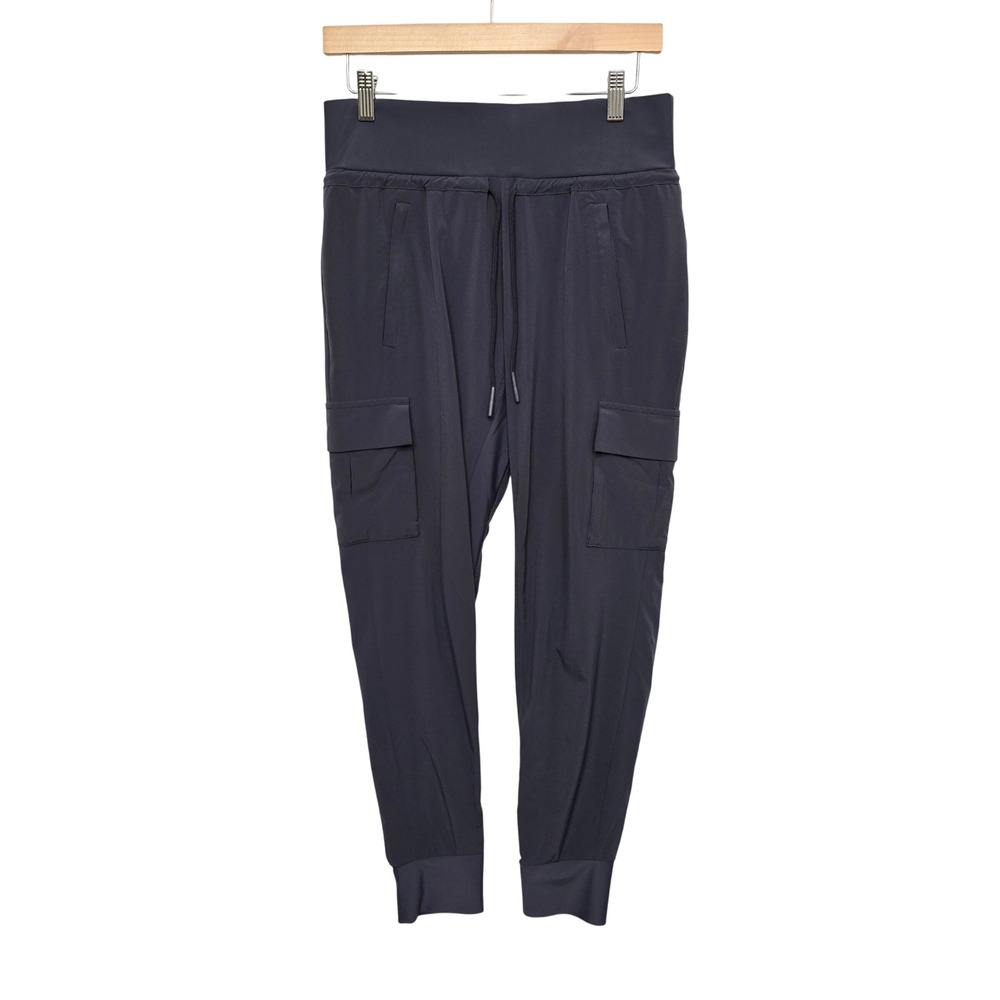 Athleta Cargo Jogger‎ Pants Black Size 4 Polyester Spandex Lightweight Travel